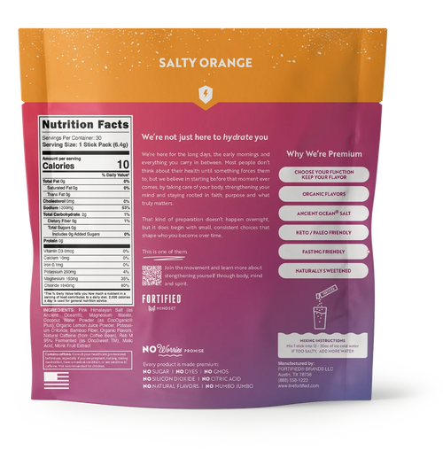 Energy Electrolyte Powder with Natural Caffeine by FORTIFIED®
